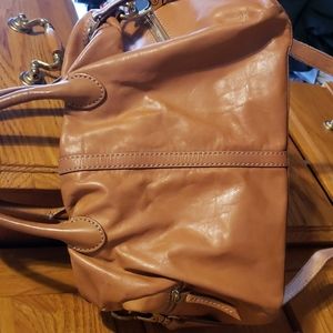 Fossil leather satchel